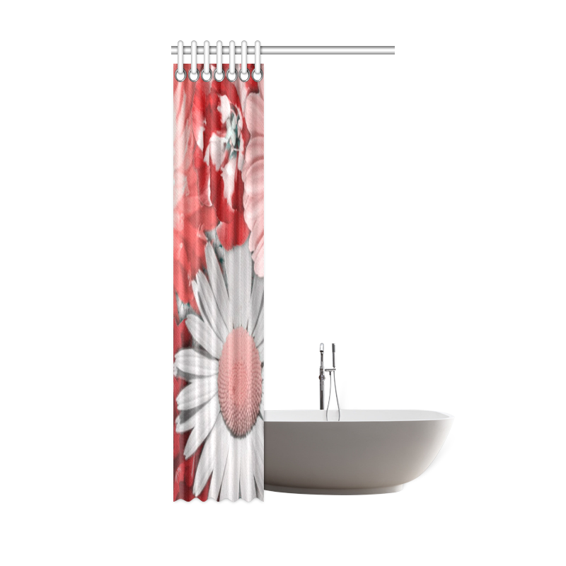 lovely flowers red Shower Curtain 36"x72"