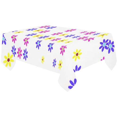 Floral Fabric 2A Cotton Linen Tablecloth 60"x120"