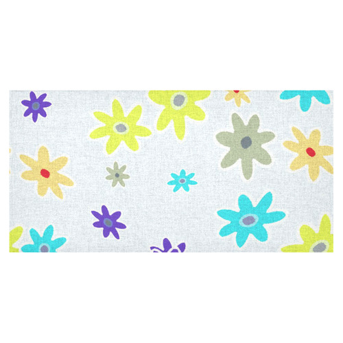 Floral Fabric 1B Cotton Linen Tablecloth 60"x120"