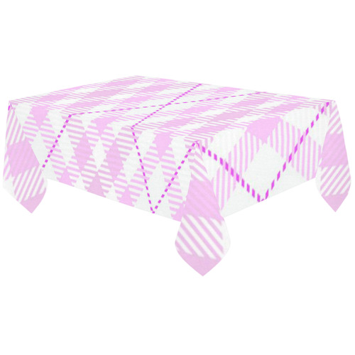 cozy and pleasant Plaid 1A Cotton Linen Tablecloth 60"x120"