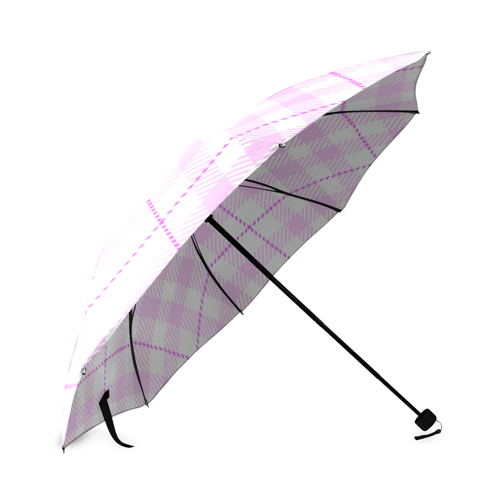 cozy and pleasant Plaid 1A Foldable Umbrella (Model U01)