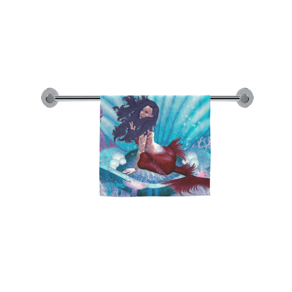 mermaid in a shell Custom Towel 16"x28"
