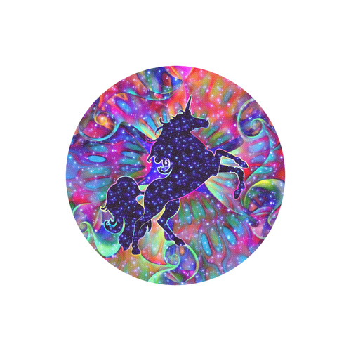 UNICORN OF THE UNIVERSE multicolored Round Mousepad