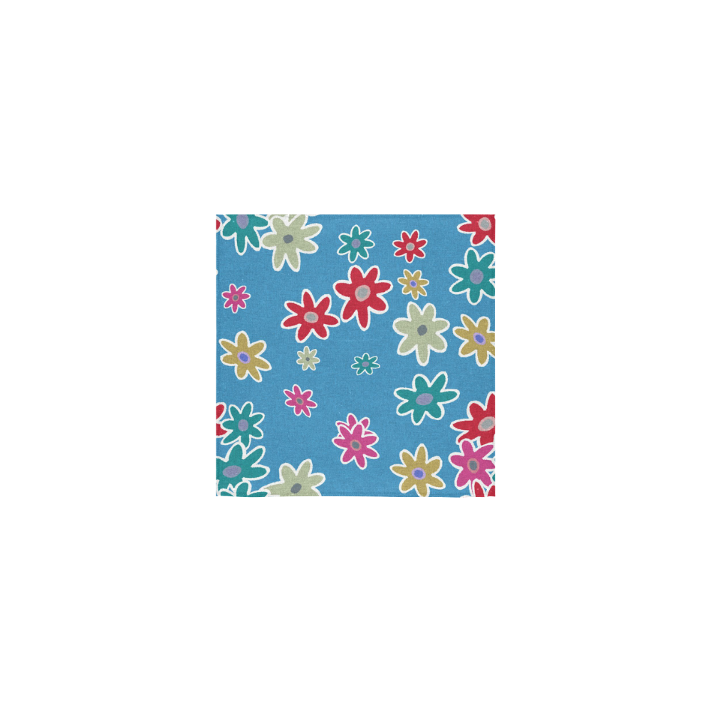 Floral Fabric 1A Square Towel 13“x13”