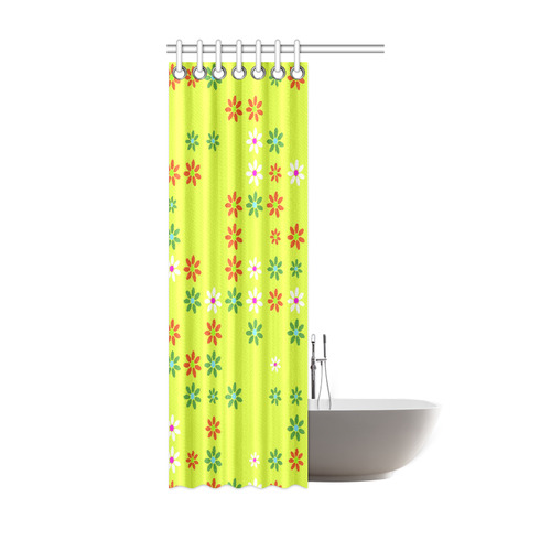 Floral Fabric 2C Shower Curtain 36"x72"
