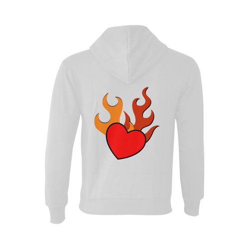 flaming heart 6 Oceanus Hoodie Sweatshirt (NEW) (Model H03)