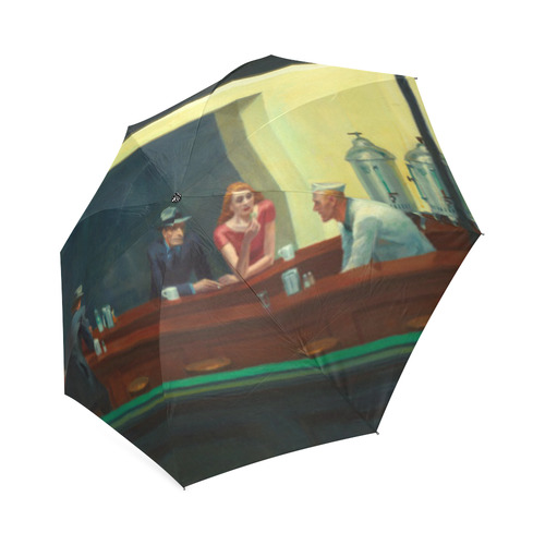 Edward Hopper Nighthawks American Realism Foldable Umbrella (Model U01)