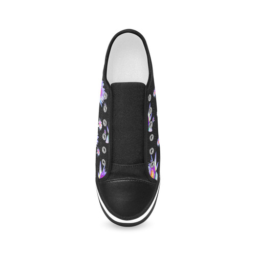 Water_Lily_20161001 Women's Canvas Zipper Shoes/Large Size (Model 001)