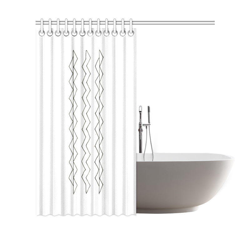 Enjoy stylish Shower curtain : black white Original artwork Shower Curtain 69"x70"