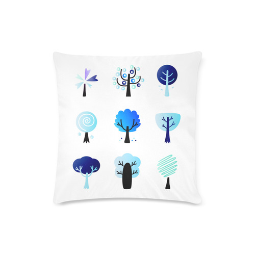 Stylish designers pillow : Winter trees edition / Blue arctic Custom Zippered Pillow Case 16"x16"(Twin Sides)