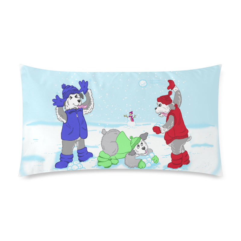 snow days Rectangle Pillow Case 20"x36"(Twin Sides)