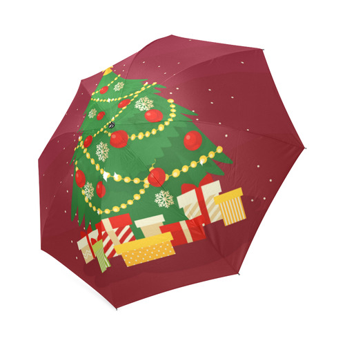 Christmas Tree with Christmas Gifts Holiday Foldable Umbrella (Model U01)