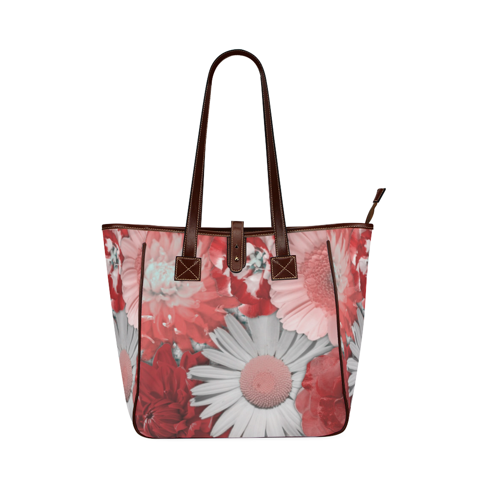 lovely flowers red Classic Tote Bag (Model 1644)