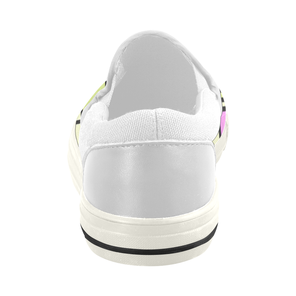 modern pattern 16C Women's Slip-on Canvas Shoes (Model 019)