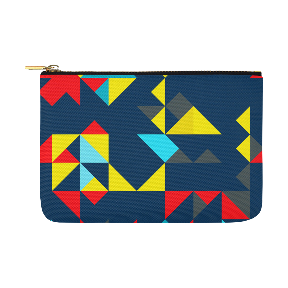 Shapes on a blue background Carry-All Pouch 12.5''x8.5''