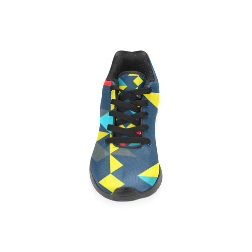 Shapes on a blue background Men’s Running Shoes (Model 020)
