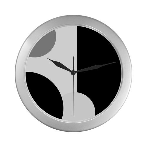 Out of Shape Silver Color Wall Clock