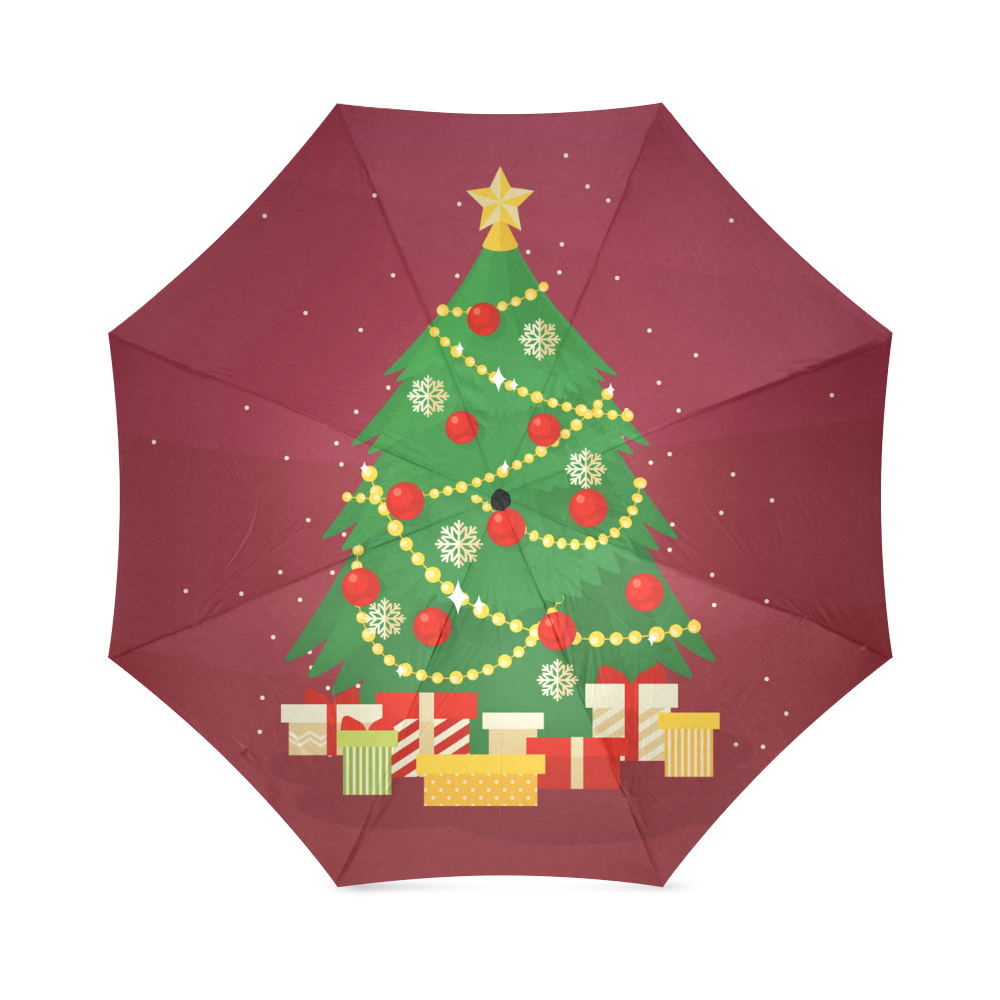 Christmas Tree with Christmas Gifts Holiday Foldable Umbrella (Model U01)