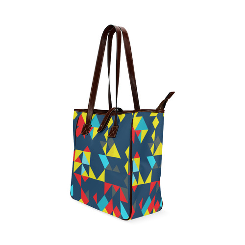Shapes on a blue background Classic Tote Bag (Model 1644)