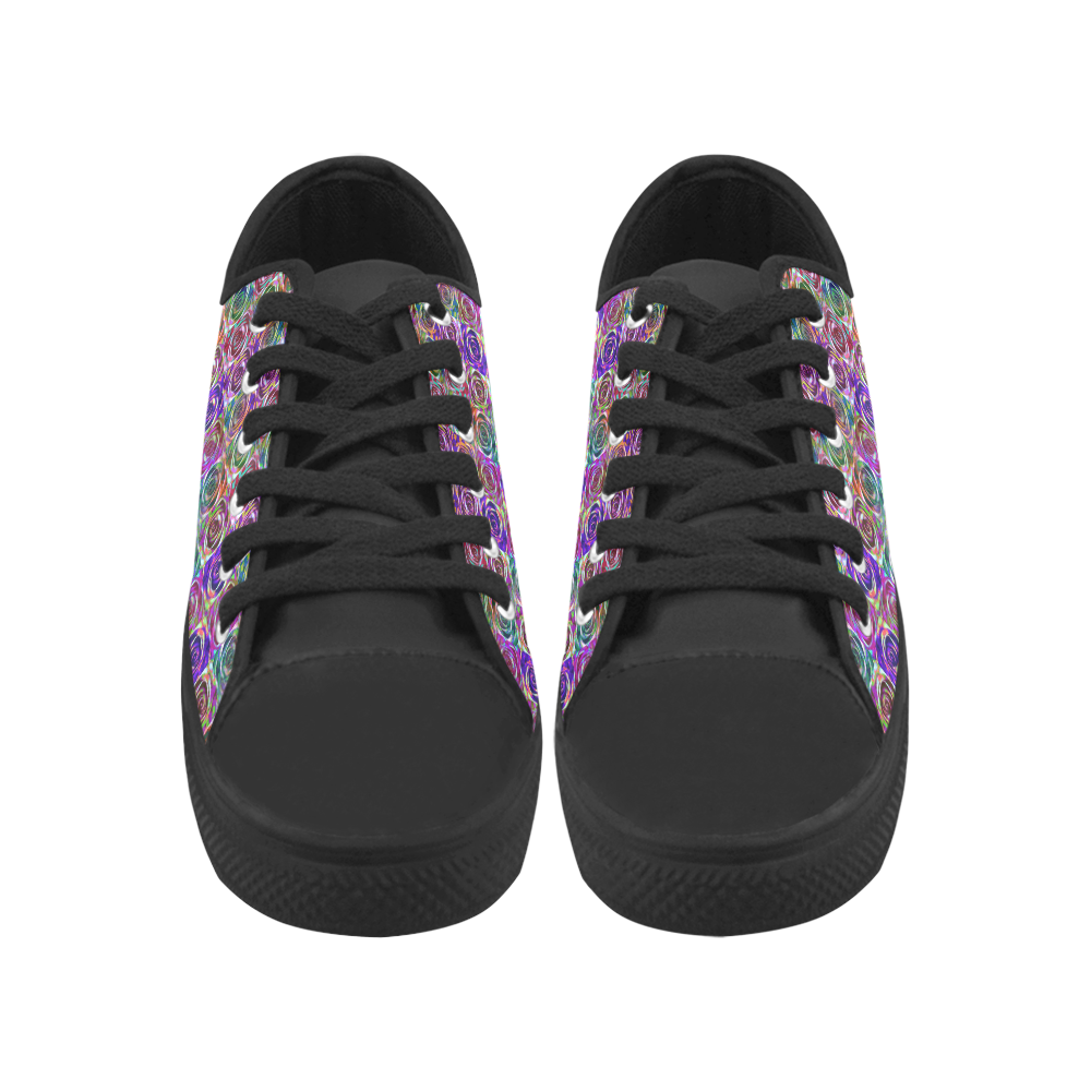 Flower_20161005 Aquila Microfiber Leather Women's Shoes (Model 031)