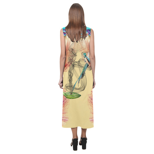 Mermaid Genie Fantasy Phaedra Sleeveless Open Fork Long Dress (Model D08)