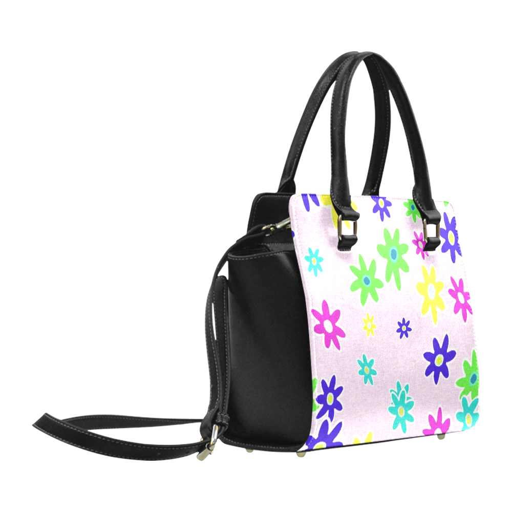 Floral Fabric 1C Classic Shoulder Handbag (Model 1653)
