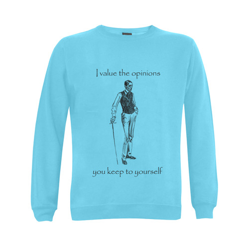 Funny Sassy Vintage Attitude Gildan Crewneck Sweatshirt(NEW) (Model H01)