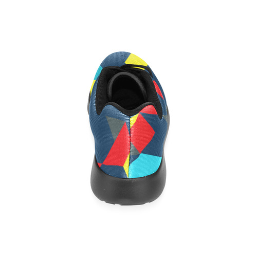 Shapes on a blue background Women’s Running Shoes (Model 020)