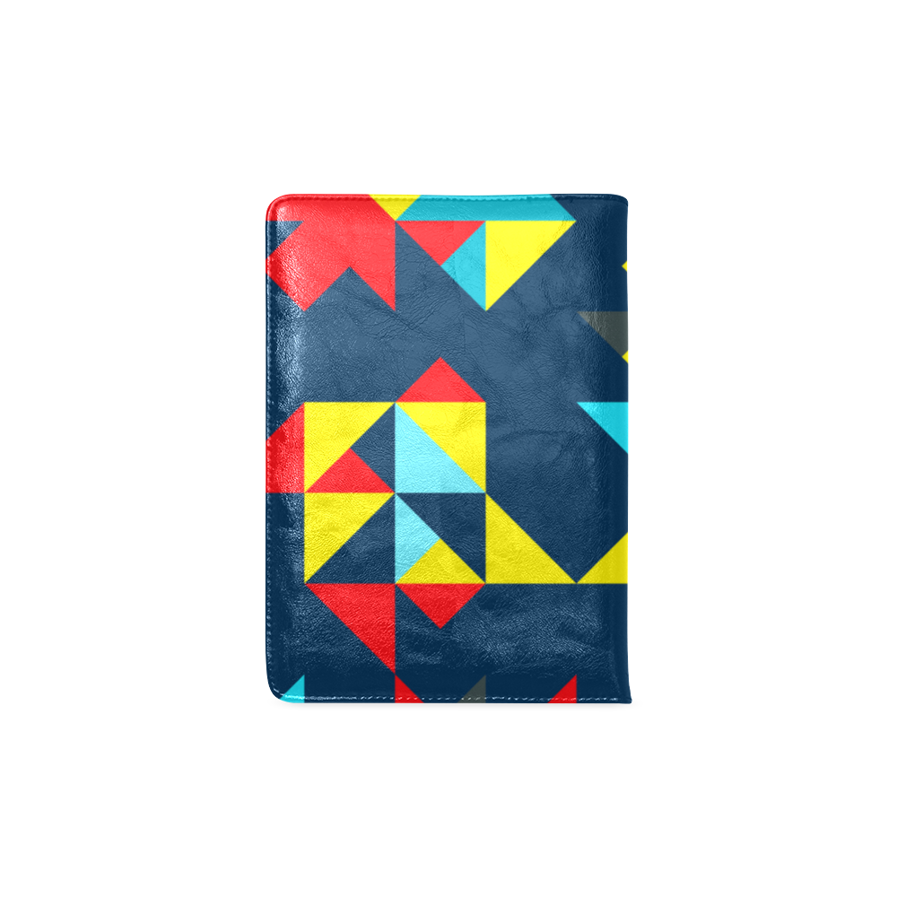 Shapes on a blue background Custom NoteBook A5