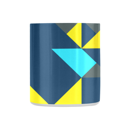 Shapes on a blue background Classic Insulated Mug(10.3OZ)