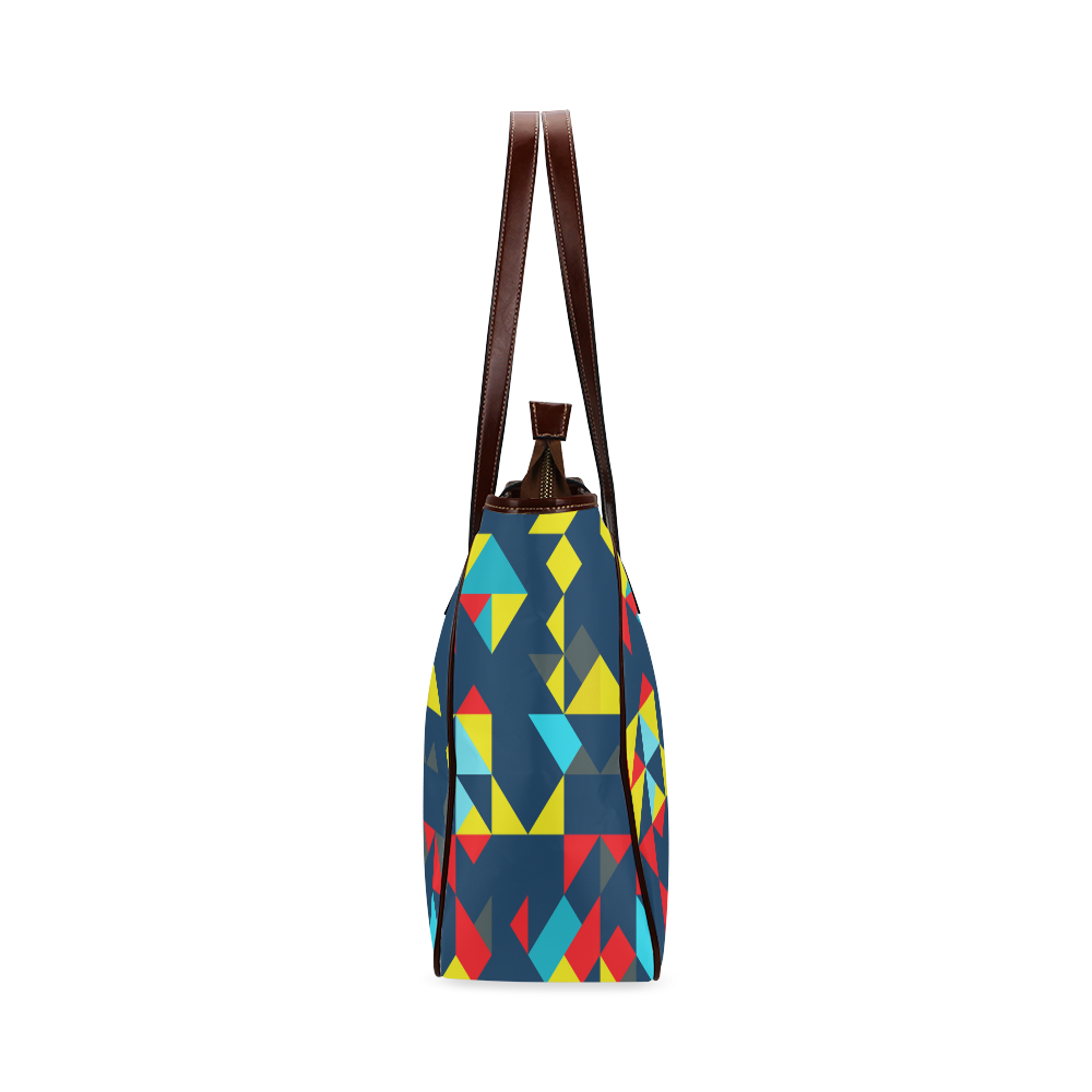 Shapes on a blue background Classic Tote Bag (Model 1644)
