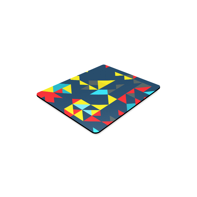 Shapes on a blue background Rectangle Mousepad