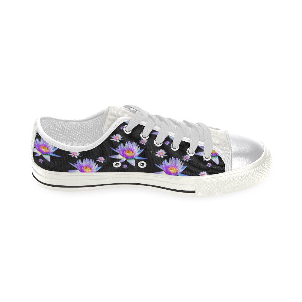 Water_Lily_20161001 Canvas Women's Shoes/Large Size (Model 018)