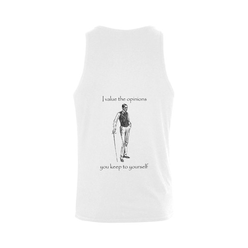 Funny Sassy Vintage Attitude Men's Shoulder-Free Tank Top (Model T33)