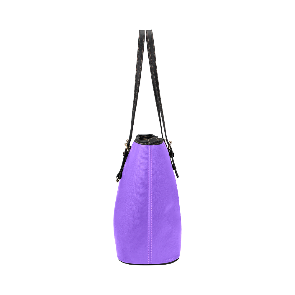 I Love My Phone in Pink and Purple Leather Tote Bag/Large (Model 1651)