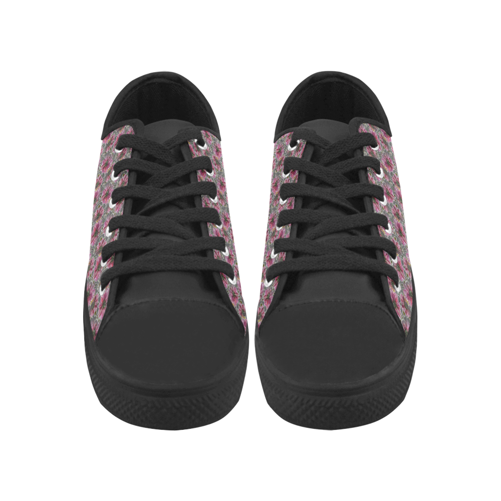 Flower_20161003 Aquila Microfiber Leather Women's Shoes/Large Size (Model 031)