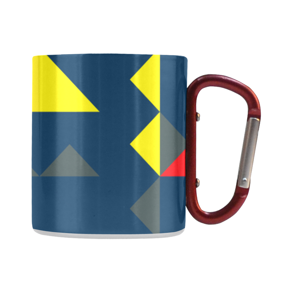 Shapes on a blue background Classic Insulated Mug(10.3OZ)