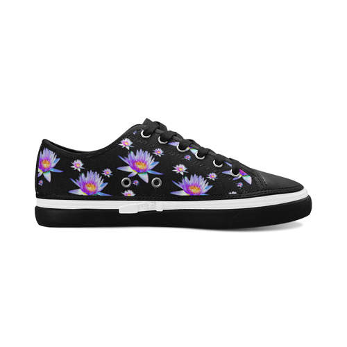 Water_Lily_20161001 Women's Canvas Zipper Shoes/Large Size (Model 001)