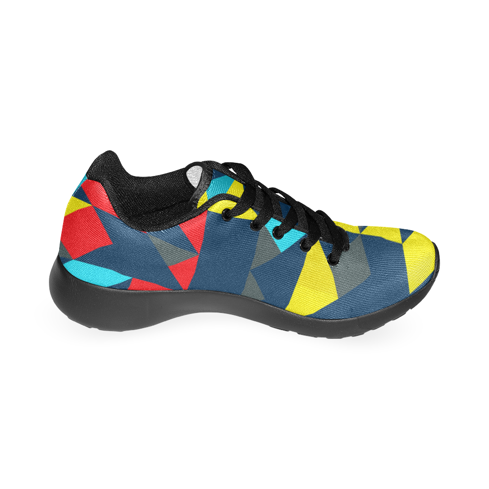 Shapes on a blue background Women’s Running Shoes (Model 020)