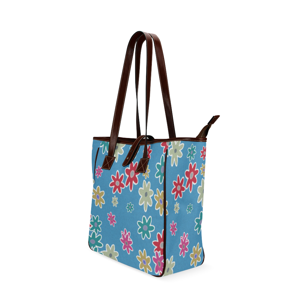 Floral Fabric 1A Classic Tote Bag (Model 1644)