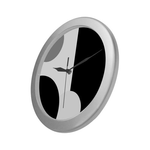Out of Shape Silver Color Wall Clock