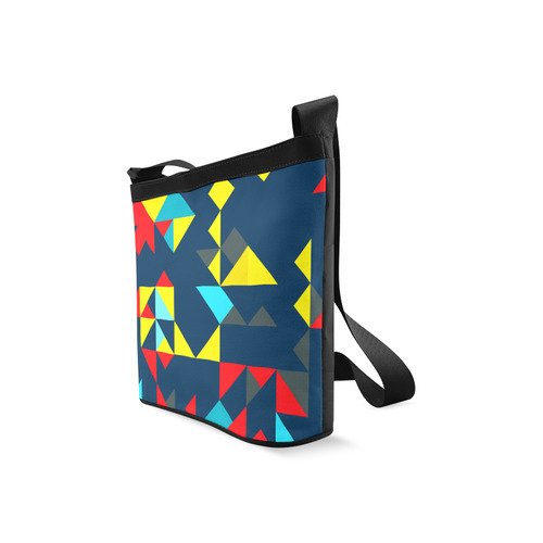 Shapes on a blue background Crossbody Bags (Model 1613)