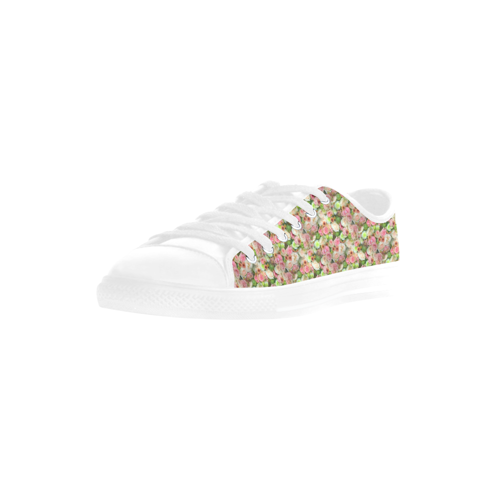 Pink_Flowers_20160802 Aquila Microfiber Leather Women's Shoes (Model 031)