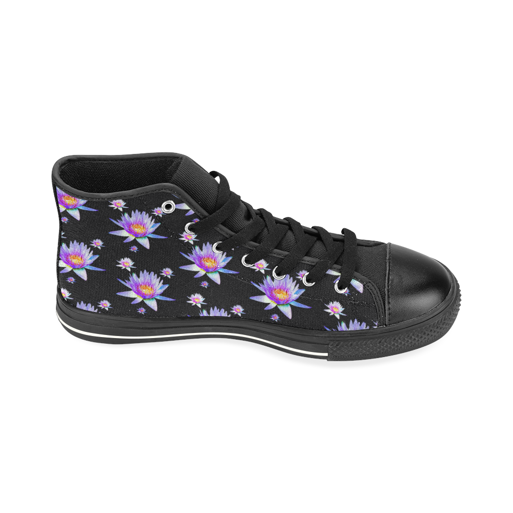 Water_Lily_20161001 High Top Canvas Women's Shoes/Large Size (Model 017)