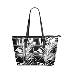 BW Glitch FG 01 Leather Tote Bag/Small (Model 1640)