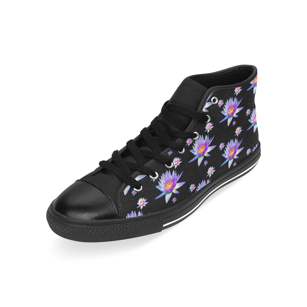 Water_Lily_20161001 High Top Canvas Women's Shoes/Large Size (Model 017)