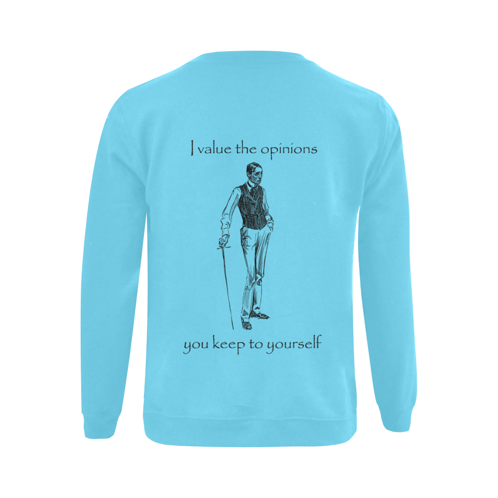 Funny Sassy Vintage Attitude Gildan Crewneck Sweatshirt(NEW) (Model H01)