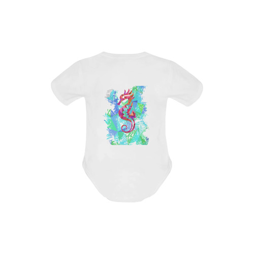 Seahorse Baby Powder Organic Short Sleeve One Piece (Model T28)