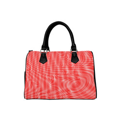 abstract moire red Boston Handbag (Model 1621)