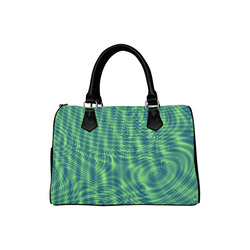 abstract moire green Boston Handbag (Model 1621)